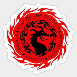 Chinese Zodiac Year of The Dragon Graphic Design Sticker